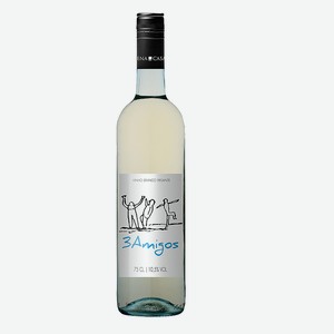 Вино  3 Амигос  ординарное региона Виньо Верде белое полусухое 10% 0,75л