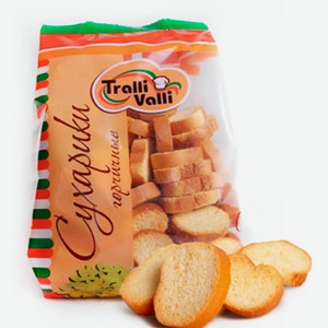 Сухарики Tralli Valli горчичные 180г Свежий хлеб
