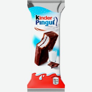 Пирожное KINDER Пингви/pingui chocolate бис покр шок. с молоч. нач, Германия, 30 г