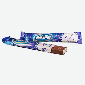 Батончик шоколадный Milky Way 1+1 с суфле 52г