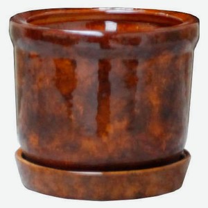 Горшок керамический коричневый Ø14 см, 1.2 л
