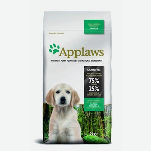 Корм Applaws беззерновой для щенков малых и средних пород  Курица/овощи: 75/25%  (2 кг)