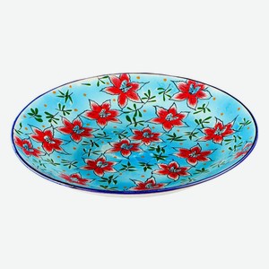 Ляган ШАФРАН  Цветы , 41 см, голубой (3554811)