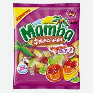 Мармелад Mamba Фрумеладки фрукты и йогурт жевательный, 72г Германия