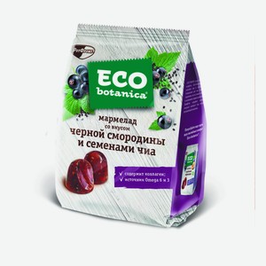 Мармелад Eco botanica со вкусом черной смородины и семенами чиа, 200г Россия
