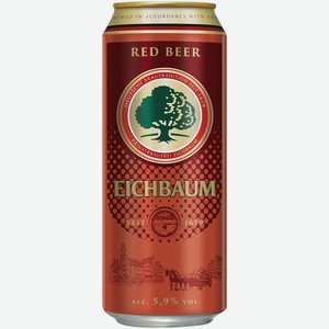 Пиво Eichbaum Red Beer светлое фильтрованное 5,9% ж/б 0,5л Германия