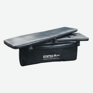 Комплект накладок на лодочные сидения HUNTER ПВХ, 100х24х4 см, черный (100656)