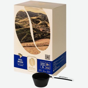 Кофе D Affari Brazil Mogiana жареный зерновой, 850г + ложка