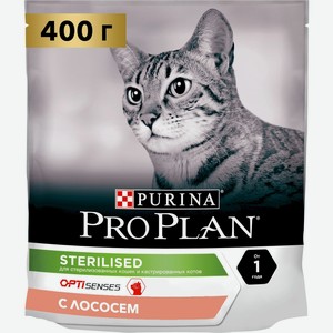 Сухой корм для стерилизованных кошек PRO PLAN Лосось, 400 г