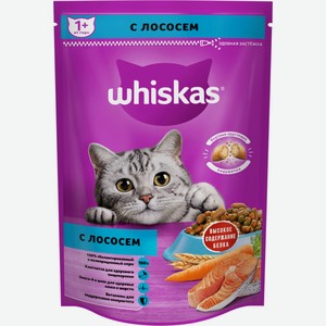 Корм для взрослых кошек WHISKAS Подушечки паштет лосось, Россия, 350 г