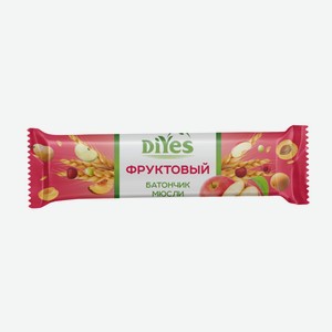 Батончик-мюсли DiYes фруктовый, 25г Россия