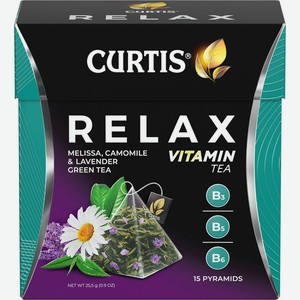 Чай зеленый Curtis Relax в пирамидках 15 шт