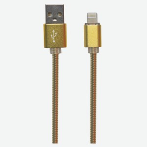 USB кабель  LP  для Apple Lightning 8 pin Металлическая оплетка 1 м.