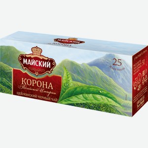 Чай Майский Корона Российской Империи чёрный в пакетиках, 25х2г