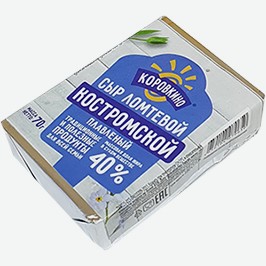 Сыр Плавленый Ломтевой Коровкино, Костромской, 40%, 70 Г
