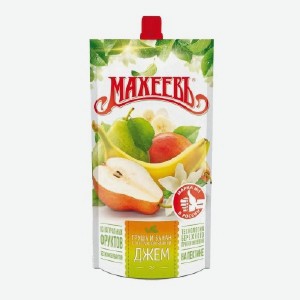 Джем  Махеевъ , груша-банан-ваниль, лесные ягоды, персик-манго, 300 г