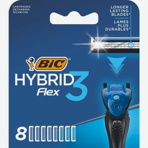 Сменные кассеты для бритья Bic Flex 3 Hybrid 8шт