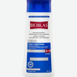 Шампунь Bioblas против перхоти и выпадения с содержанием цинка 360мл