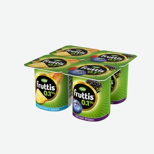 БЗМЖ Продукт йогурт Fruttis легкий анан/дын/лесн яг 0,1%110г