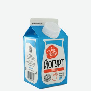 БЗМЖ Йогурт питьевой Из Углича персик 1,5% 500г