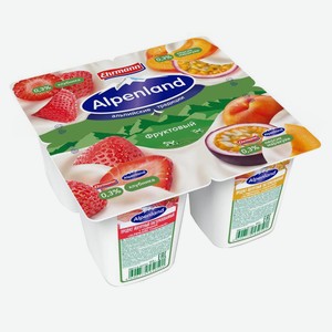 БЗМЖ Продукт йогуртный Alpenland клубн/перс-марак 0,3% 95г