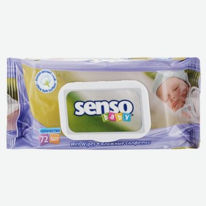 Влажные салфетки детские Senso Baby simple, 72 шт