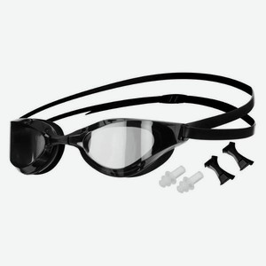 Очки для плавания ONLYTOP с берушами + набор носовых перемычек, черные (9242081)