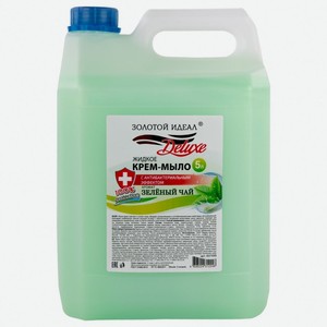 Жидкое крем-мыло ЗОЛОТОЙ-ИДЕАЛ  Зеленый чай , с антибактериальным эффектом, 5 л (607499)