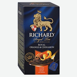 Чай черный Richard Royal Orange Cinnamon с корицей и апельсином, 25x2 г