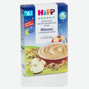 Каша молочная HiPP Яблоко овсяно-пшеничная с 6 мес. БЗМЖ, 250 г