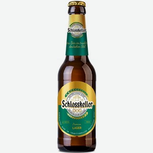 Пиво Schlosskeller Lager светлое фильтрованное 4,8% ст/б 0,45л Россия