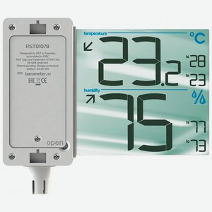 Термометр-гигрометр с дисплеем RST RST01078 белый/прозрачный