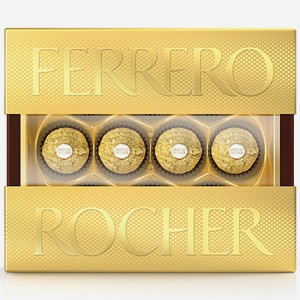 Конфеты Ferrero Rocher молочные из крема и лесного ореха, 125г Россия