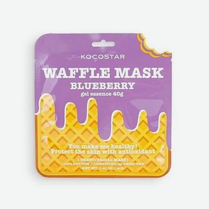 Противовоспалительная вафельная маска для лица «Черничное наслаждение» Waffle Mask Blueberry