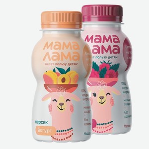 Йогурт питьевой «Мама Лама» 2,5%, в ассортименте, 200 г