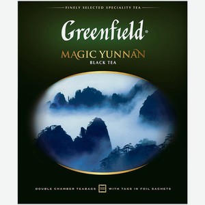 Чай Greenfield Magic Yunnan чёрный в пакетиках, 100x2г