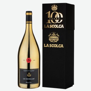 Вино Gavi dei Gavi в подарочной упаковке 1.5 л.