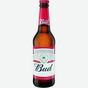 Пиво Bud Светлое 5% 0,44л Стекло
