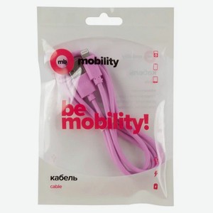 Дата-кабель MB mObility USB - Lightning, 3А фиолетовый