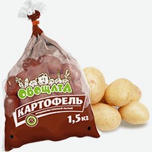 Картофель Овощата, Фасованный, 1,5 Кг