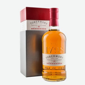 Виски Tobermory Aged 20 Years в подарочной упаковке 0.7 л.