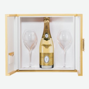 Шампанское Louis Roederer Cristal c 2-мя бокалами 0.75 л.