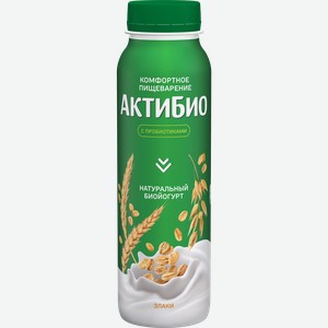 Йогурт питьевой Актибио со злаками 1,6% 260 г