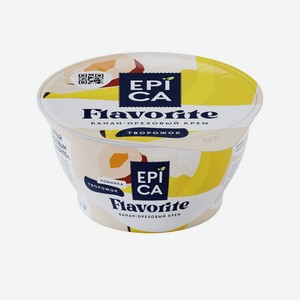 БЗМЖ Десерт творожный Еpica Flavorite банан/ореховый крем 7,6% 130г
