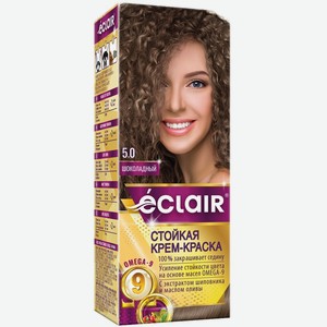 Omega-9 Eclair Стойкая Крем - Краска для Волос 5.0 Шоколадный