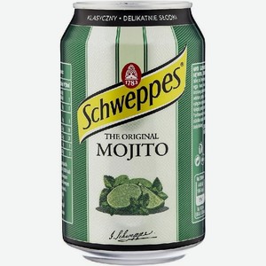 Напиток Швепс Мохито безалкогольный газированный 0,33л
