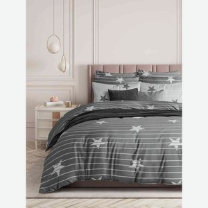 Комплект постельного белья 2-спальный Guten Morgen 800 Stars цвет: серый, 4 предмета
