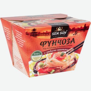 Фунчоза Sen Soy под китайским устричным соусом с грибами шиитаке, 125 г
