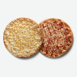 Комбо: Пицца Курица BBQ 45см + Пицца 4 сыра 45см, 2,1 кг