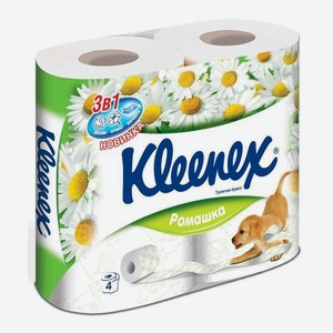 Kleenex Туалетная бумага 3-слойная Нежная ромашка 4шт
